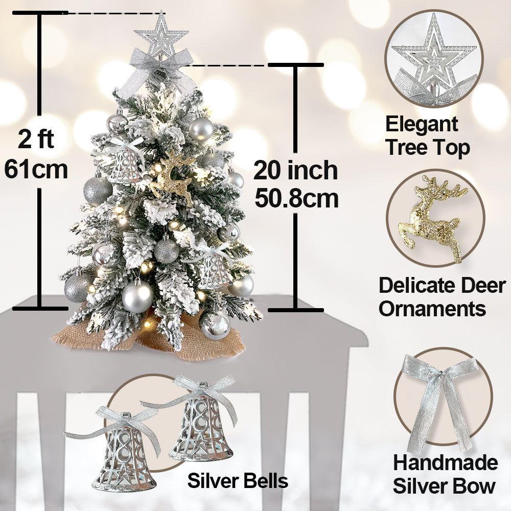 2ft Mini Christmas Tree With Light Artificial