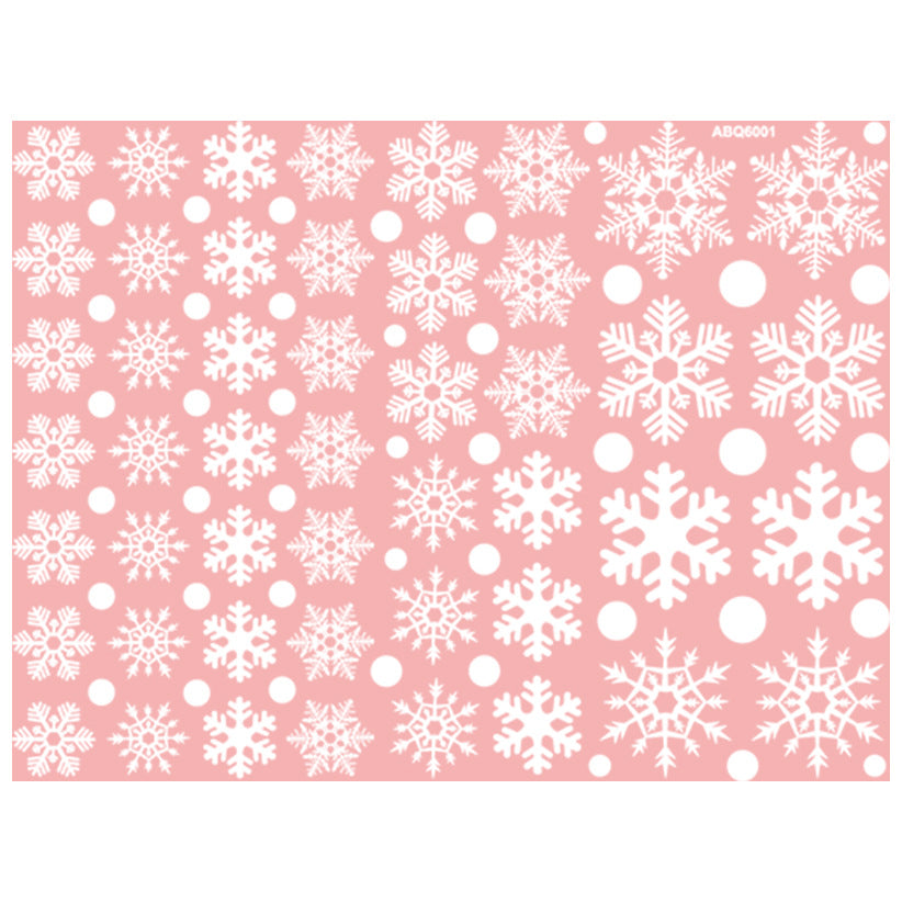 48 Christmas Snowflake Glass Decoration Stickers