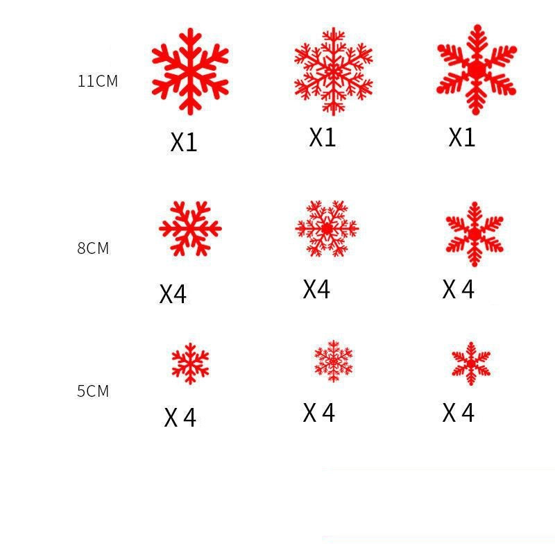 48 Christmas Snowflake Glass Decoration Stickers